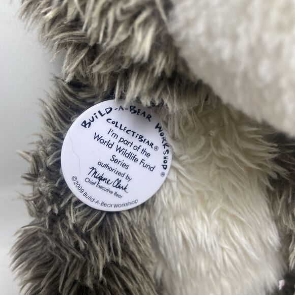 Build A Bear Workshop World Wildlife Fund WWF Gray Timber Wolf Plush BAB - Picture 2 of 7
